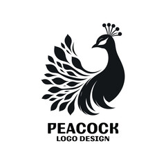 Peacock Vector Logo Design 
