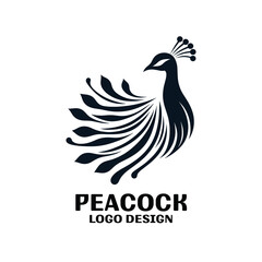 Peacock Vector Logo Design 