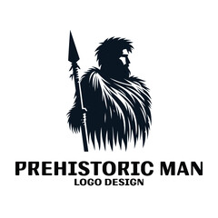 Prehistoric Man Vector Logo Design 
