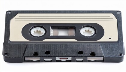vintage compact audio cassette isolated