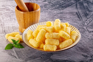 Golden crispy sweet corn sticks