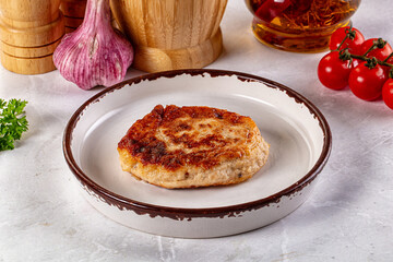 Fried salmon minced fish cutlet