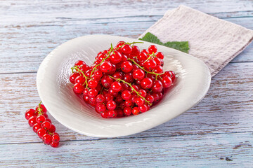 Raw ripe sweet juicy red currant
