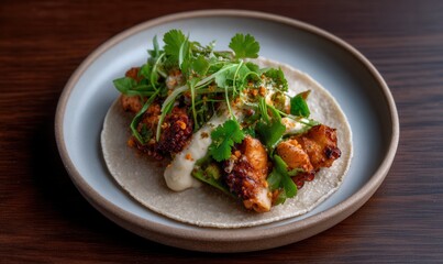 Fototapeta premium Embrace the ocean's bounty charring octopus for Gabriela Cmara's tantalizing taco creation