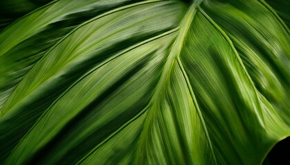 green tropical broad leaf closeup background texture