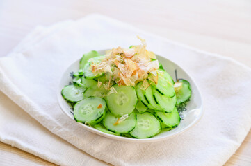 夏野菜　胡瓜のスライス