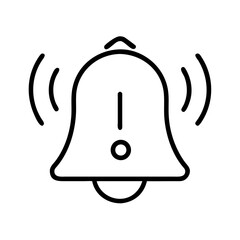 Obraz premium Alert icon in minimalist design with triangle and exclamation symbol