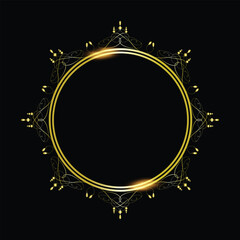 round shape photo frame vector