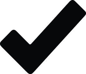 Checkmark vector black silhouette print design