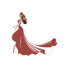 woman in red dress with fashion logo, Beauty parlour, fashion house, modeling, jewellery, design, style, jeans, jacket, shoes, 