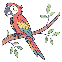parrot on branch