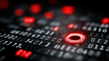 System error or data breach concept with digital code, network failure, cybersecurity vulnerability, and critical hacking alert