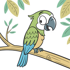 parrot on branch