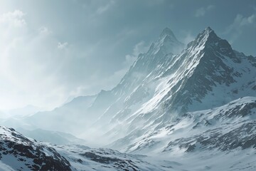 SnowCapped Mountains in Winter