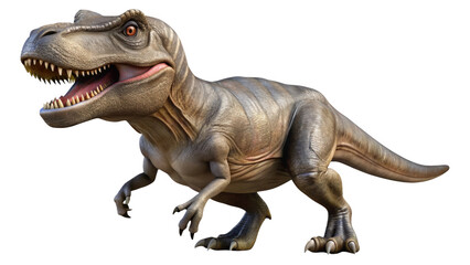3d tyrannosaurus rex dinosaur isolated on transparent background