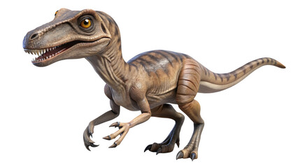 Fototapeta premium 3d velociraptor dinosaur isolated on transparent background