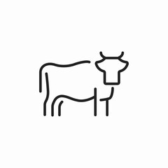 cow farm icon sign vector