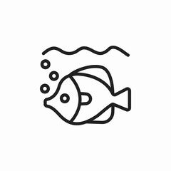 fish sea icon sign vector