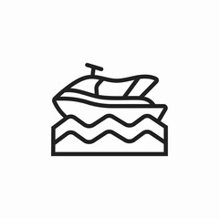 water ski icon sign vector