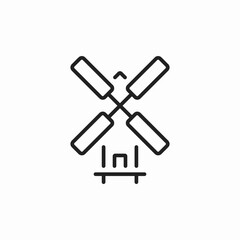 windmill farm icon sign vector