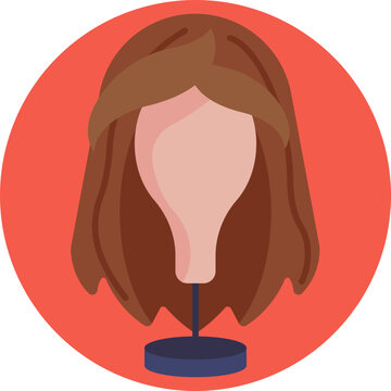 A wig symbolizing hair loss support for cancer patients undergoing treatment.