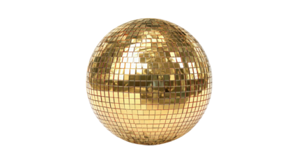 Golden Disco Ball with Reflective Mirrors for Dance Floor and Entertainment Decoration