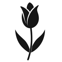\Tulip Flower Silhouette vector
