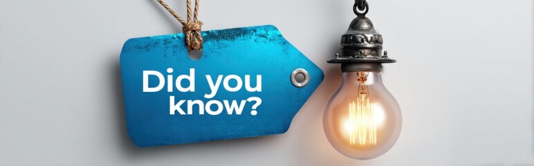 Did you know banner for education, business, advertising.