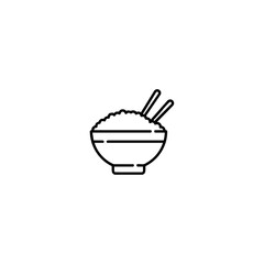Rice icon logo flat vector design