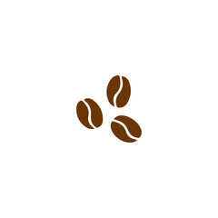Coffe bean icon logo flat vector design