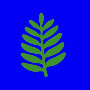 Green leaf animation, transparent 4K video, green screen