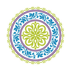 Mandala Design vector, Colorful alpona design vector, Boishakhi Alpona Vector