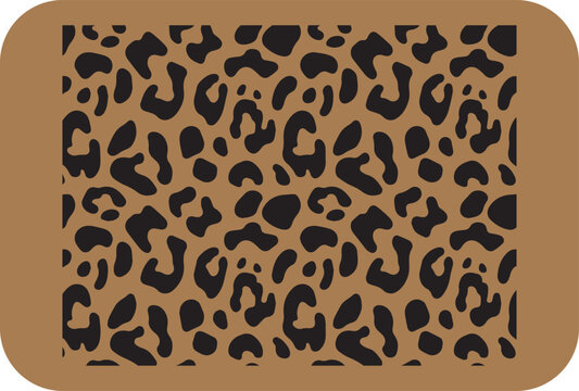 A close up view of a classic leopard print pattern featuring irregular black spots and rosettes on a warm tan background creating a bold and stylish texture
