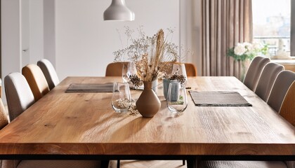 wooden dining table