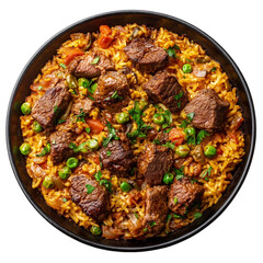 Beef Paella isolated [Transparent Background PNG]
