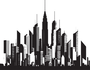 Fototapeta premium city skyline silhouette vector design