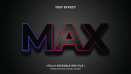 editable black text effect, 3d text effect