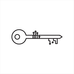 Cybersecurity Key Concept Digital Security and Encrypted Data Protection to Prevent Unauthorized Access with Futuristic Key Design