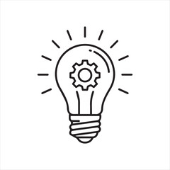 Lightbulb Icon Symbolizing Innovation and Creative Thinking a Concept for Bright Ideas and Problem Solving in Engineering and Design