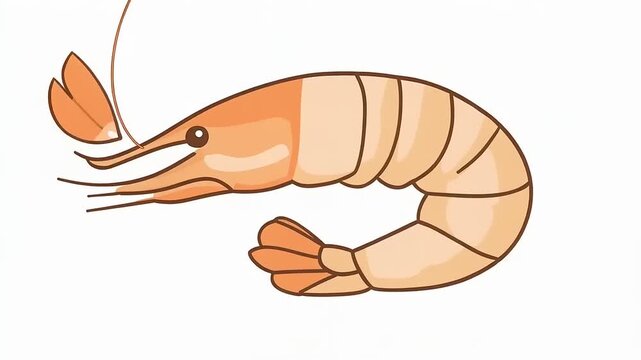 Delightful Shrimp Illustration Animation, Freshness of Seafood Concept for Creative Projects