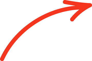 Hand drawn red arrow icon. up left right down arrows. Cross mark, circle, square, check mark icon design collection for business and education vector design element.