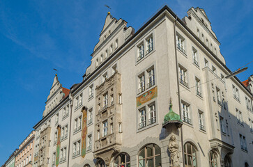 Architecture in the old town of Munich, Germany