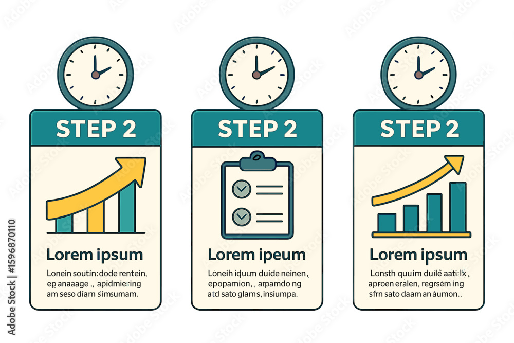 Poster infographic label design featuring a vector format with three options or steps, suitable for busines