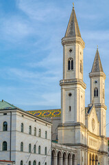 Fototapeta premium Ludwigskirche (Catholic Parish and University Church of St. Louis) in Munich, Germany