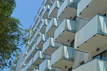 Warsaw Modernity: Glass Balconies of New Apartment Building