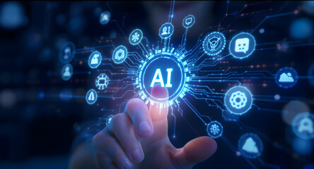 Artificial intelligence conceptual graphic