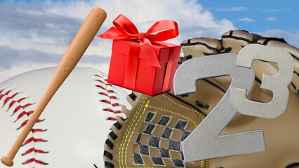 Perfect birthday card for baseball lovers' celebration, age is   23