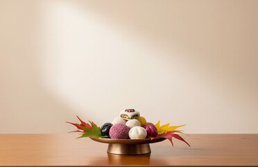 한복과 추석 설날 한가위 명절 배경 이미지