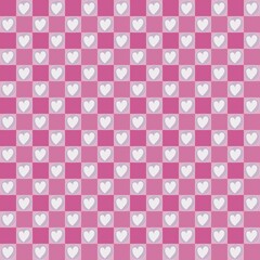 seamless pattern with pink hearts
