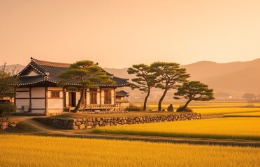 Chuseok Holiday Background Design Korean Traditional